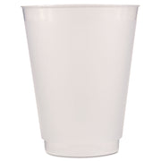 Front Flex Plastic Cups, 16 oz, Frosted, 25/Pack, 20 Packs/Carton