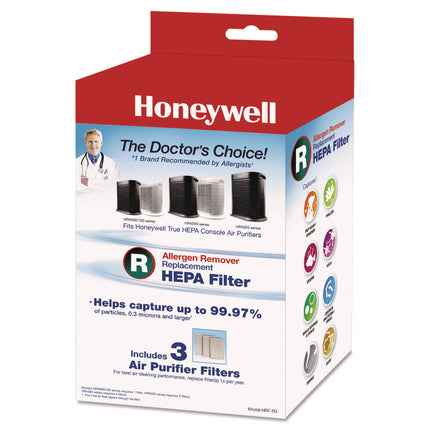 Allergen Remover Replacement HEPA Filters, 6.75 x 10.3, 3/Pack