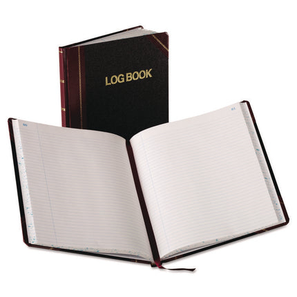 Log Book, List-Management Format with Medium/College Ruling, Black/Red Cover, (150) 10.13 x 7.78 Sheets