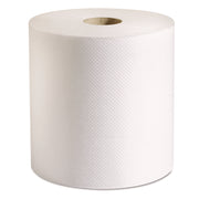 100% Recycled Hardwound Roll Paper Towels, 1-Ply, 7.88" x 800 ft, White, 6 Rolls/Carton