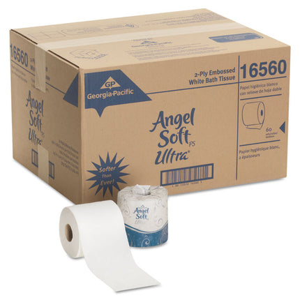 Angel Soft ps Ultra 2-Ply Premium Bathroom Tissue, Septic Safe, White, 400 Sheets/Roll, 60/Carton