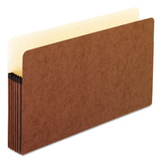 Standard Expanding File Pockets, 5.25" Expansion, Legal Size, Redrope, 10/Box