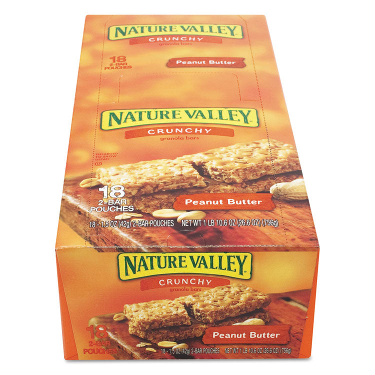 Granola Bars, Peanut Butter Cereal, 1.5 Oz Bar, 18/box
