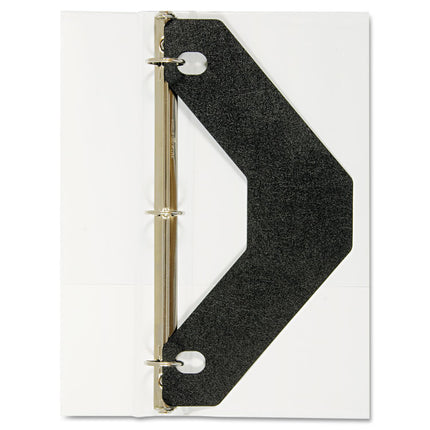Triangle Shaped Sheet Lifter For Three-Ring Binder, Black, 2/pack