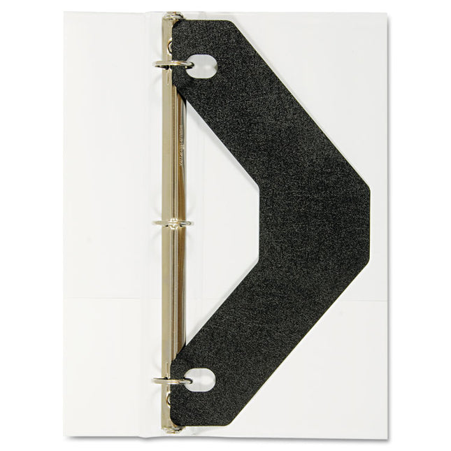Triangle Shaped Sheet Lifter For Three-Ring Binder, Black, 2/pack