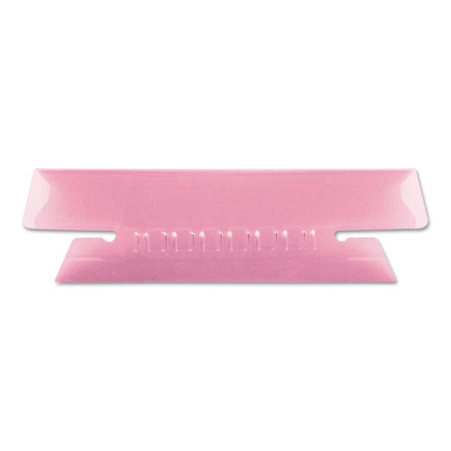 Transparent Colored Tabs For Hanging File Folders, 1/3-Cut, Pink, 3.5" Wide, 25/Pack