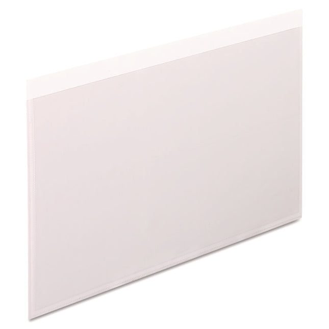 Self-Adhesive Pockets, 5 X 8, Clear Front/white Backing, 100/box