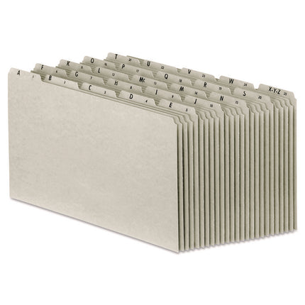 Top Tab A-Z File Guides, 1/5-Cut Top Tab, A To Z, 8.5 X 14, Gray, 25/set