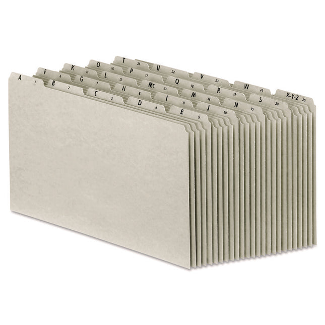 Top Tab A-Z File Guides, 1/5-Cut Top Tab, A To Z, 8.5 X 14, Gray, 25/set