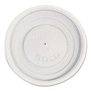Polystyrene Vented Hot Cup Lids, Fits 4 oz Hot Cups, Plastic, White, 100/Pack, 10 Packs/Carton