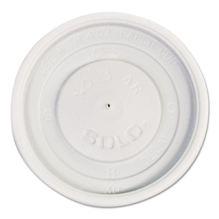 Polystyrene Vented Hot Cup Lids, Fits 4 oz Hot Cups, Plastic, White, 100/Pack, 10 Packs/Carton