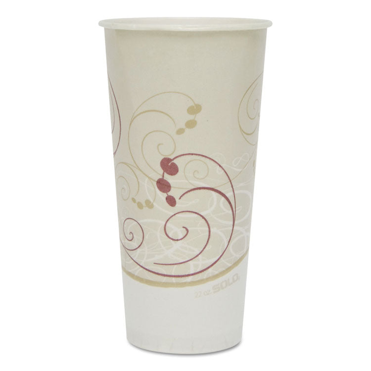 Symphony Treated-Paper Cold Cups, 22 oz, White/Beige/Red, 50/Bag, 20 Bags/Carton