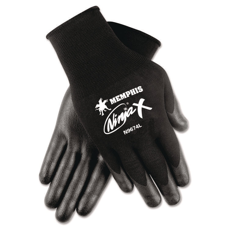 Ninja X Bi-Polymer Coated Gloves, Small, Black, Pair