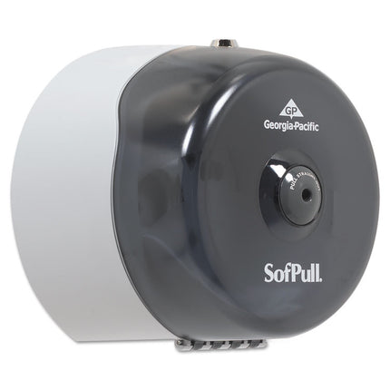 Sofpull Mini Centerpull Single-Roll Bath Tissue Dispenser, 8.75 X 7 X 9, Smoke