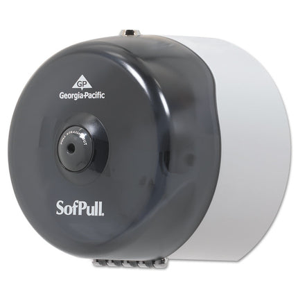 Sofpull Mini Centerpull Single-Roll Bath Tissue Dispenser, 8.75 X 7 X 9, Smoke