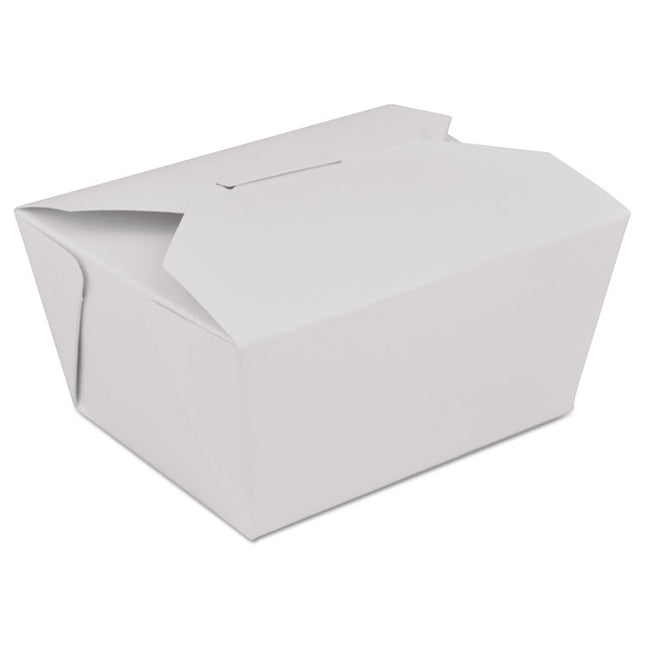 ChampPak Retro Carryout Boxes, #1, 4.38 x 3.5 x 2 5, White, Paper, 300/Carton