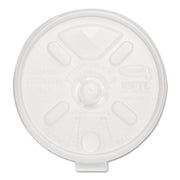 Lift n' Lock Plastic Hot Cup Lids, With Straw Slot, Fits 10 oz to 14 oz Hot Cups, Translucent, 100/Sleeve, 10 Sleeves/Carton