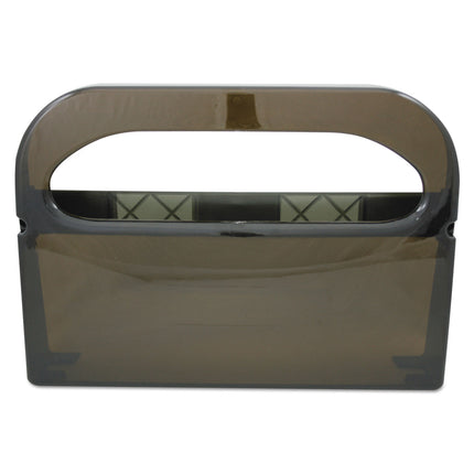 Health Gards Toilet Seat Cover Dispenser, Half-Fold, 16 X 3.25 X 11.5, Smoke