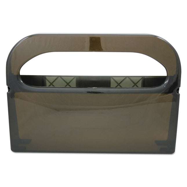 Health Gards Toilet Seat Cover Dispenser, Half-Fold, 16 X 3.25 X 11.5, Smoke