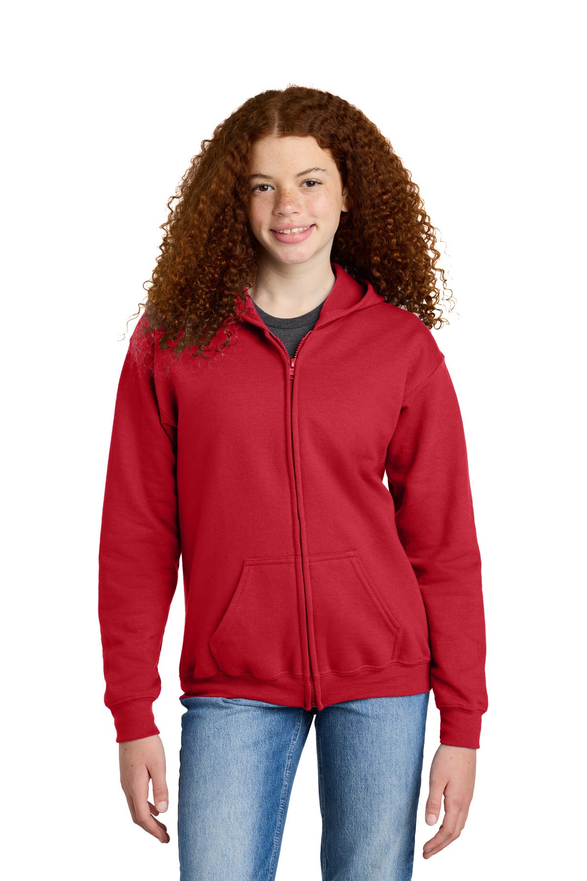 Gildan® Youth Heavy Blend™ Full-Zip Hooded Sweatshirt 18600B