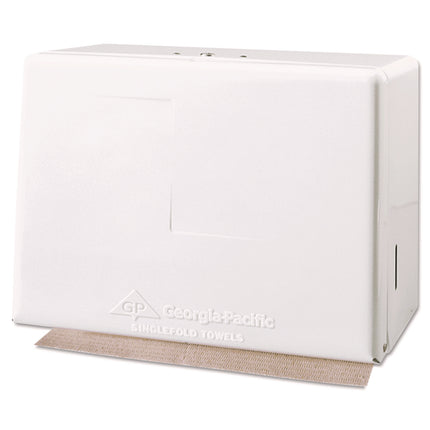 Space Saver Singlefold Towel Dispenser, Steel, 11.63 X 6.63 X 8.13, White
