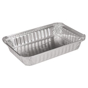 Aluminum Oblong Pan, Shallow, 1.5 lb, 6 x 8.59 x 1.25, Silver, 500/Carton