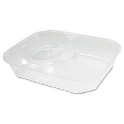 ClearPac Large Nacho Tray, 2 Compartments, 3.3 oz, 6.2 x 6.2 x 1.6, Clear, Plastic, 500/Carton