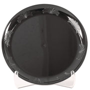 Designerware Plastic Plates, 9" Dia, Black, 10/pack, 18 Packs/carton