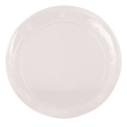 Designerware Plastic Plates, 10.25" Dia, Clear, 8/pack, 18 Packs/carton