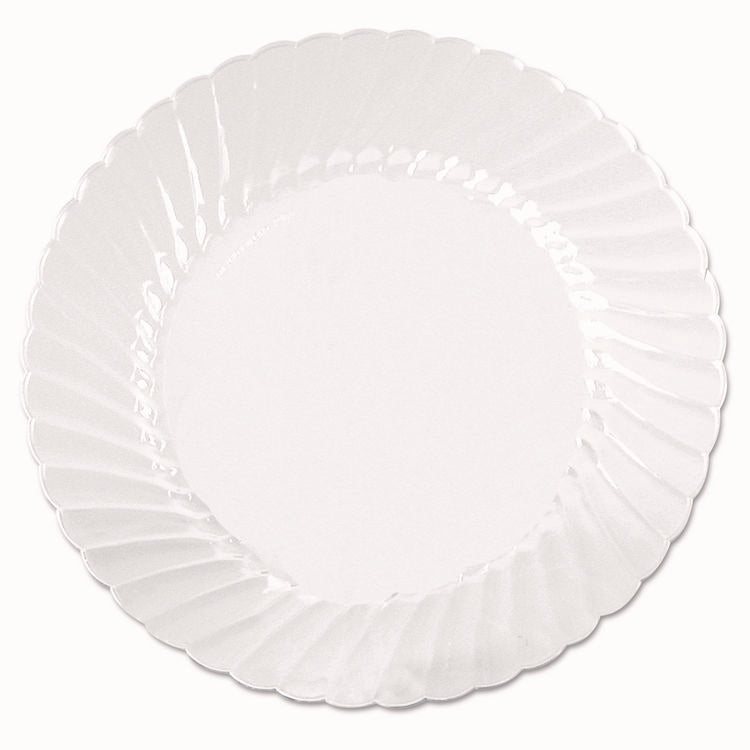 Classicware Plates, Plastic, 10.25" Dia, Clear, 18/bag, 8 Bags/carton