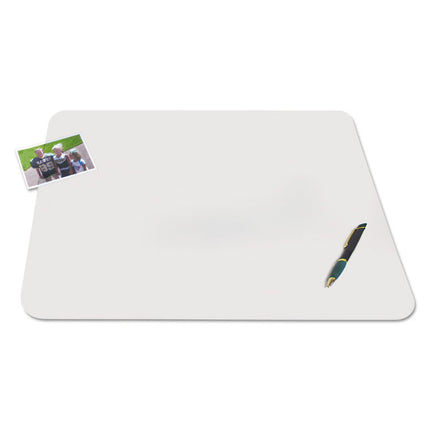 KrystalView Desk Pad with Antimicrobial Protection, Matte Finish, 24 x 19, Clear