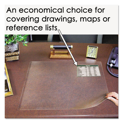Second Sight Clear Plastic Desk Protector, with Hinged Protector, 25.5 x 21, Clear