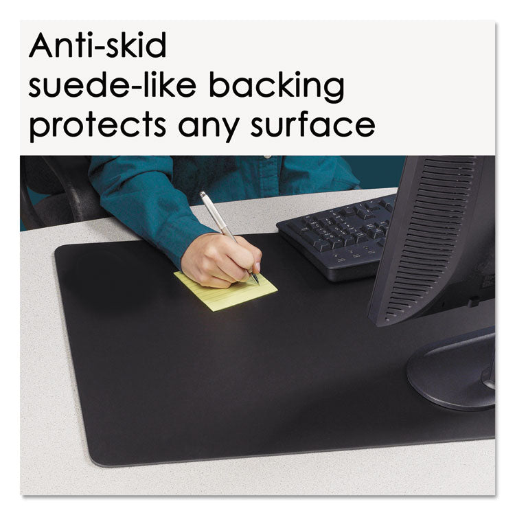 Rhinolin II Desk Pad with Antimicrobial Protection, 36 x 20, Black