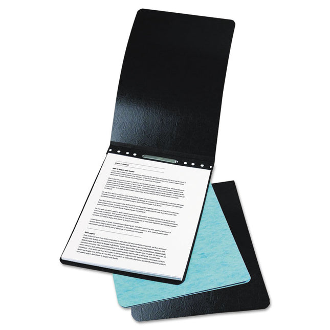 Presstex Report Cover W/tyvek Reinforced Hinge, Top Bound, Two-Piece Prong Fastener, 3" Capacity, 8.5 X 11, Black/black