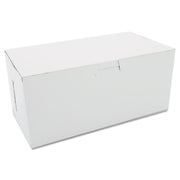 White One-Piece Non-Window Bakery Boxes, 4 x 9 x 5, White, Paper, 250/Carton