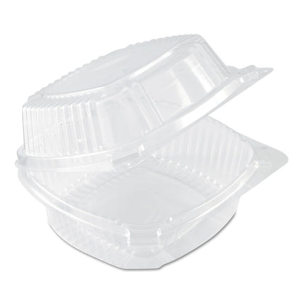 ClearView SmartLock Hinged Lid Container, 20 oz, 5.75 x 6 x 3, Clear, Plastic, 500/Carton