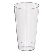 Comet Plastic Tumbler, Squat, 16 oz, Clear, 25/Pack, 20 Packs/Carton