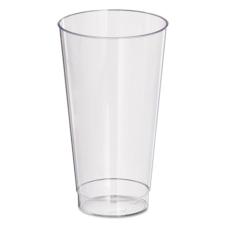 Comet Plastic Tumbler, Squat, 16 oz, Clear, 25/Pack, 20 Packs/Carton