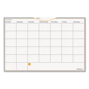 Wallmates Self-Adhesive Dry Erase Monthly Planning Surfaces, 18 X 12, White/gray/orange Sheets, Undated
