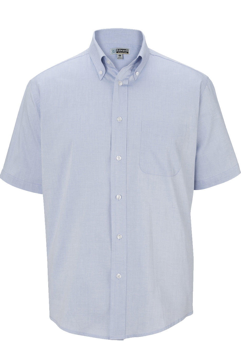 EDWARDS MENS PINPOINT OXFORD SHIRT - SHORT SLEEVE