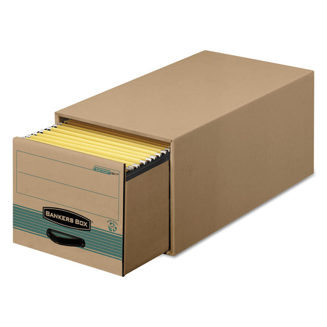 Stor/drawer Steel Plus Extra Space-Savings Storage Drawers, Letter Files, 14" X 25.5" X 11.5", Kraft/green, 6/carton