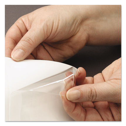 Self-Adhesive CD/Diskette Pockets, Clear, 10/Pack