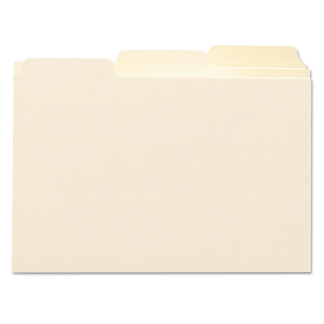 Manila Card Guides, 1/3-Cut Top Tab, Blank, 4 X 6, Manila, 100/box