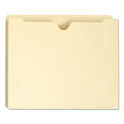 100% Recycled Top Tab File Jackets, Straight Tab, Letter Size, Manila, 50/box