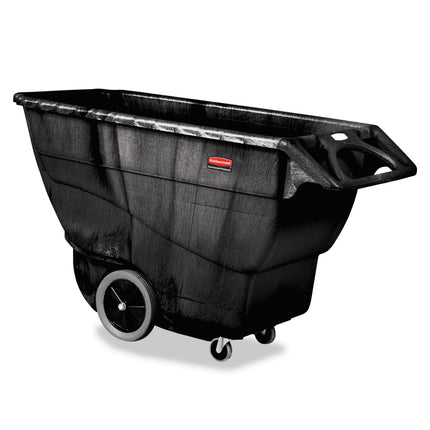 1 cu yd Structural Foam Tilt Truck, Heavy Duty, 2,100 lb Capacity, Black