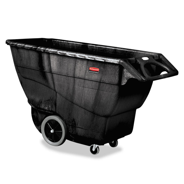1 cu yd Structural Foam Tilt Truck, Heavy Duty, 2,100 lb Capacity, Black