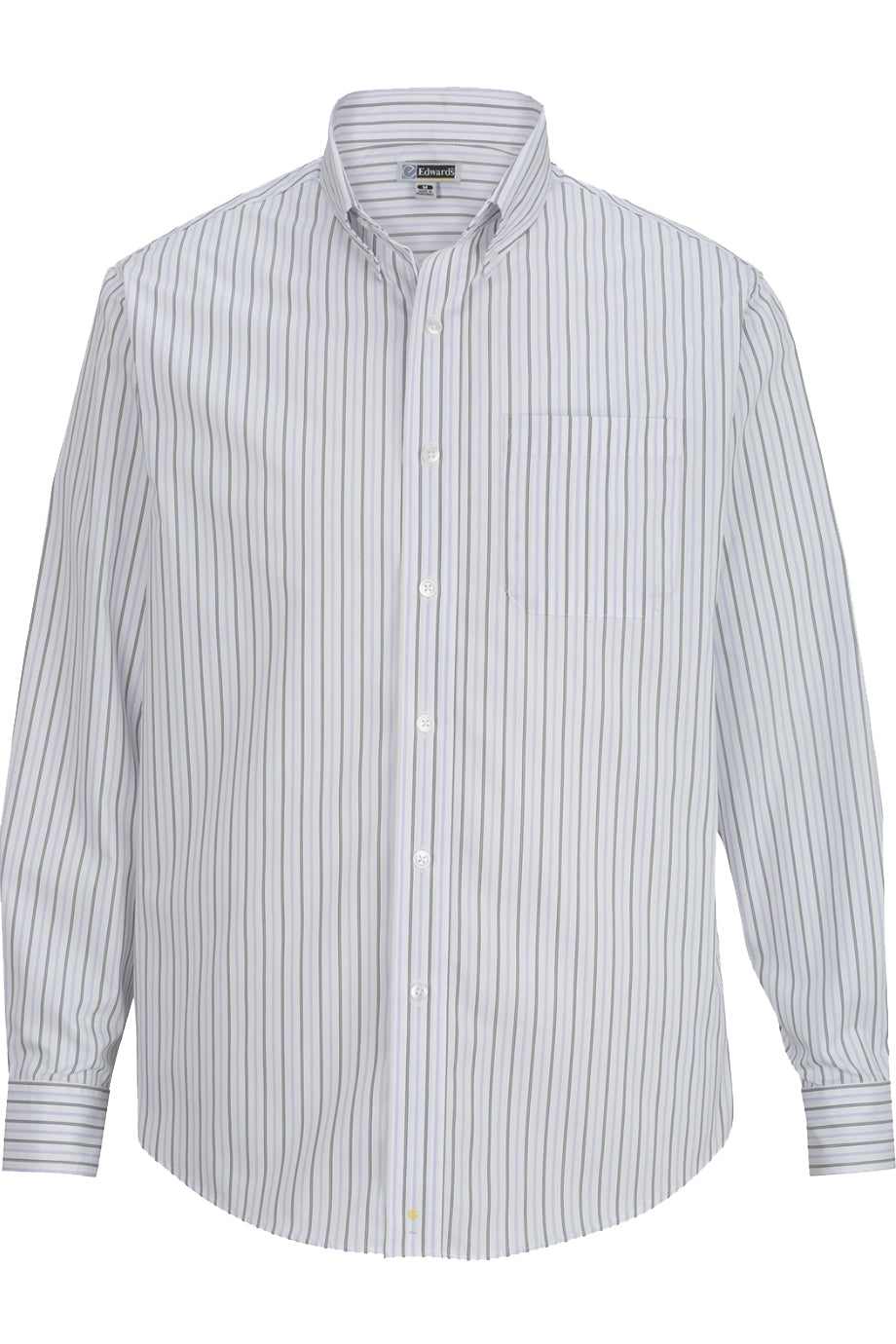 EDWARDS MENS DOUBLE STRIPE DRESS POPLIN SHIRT