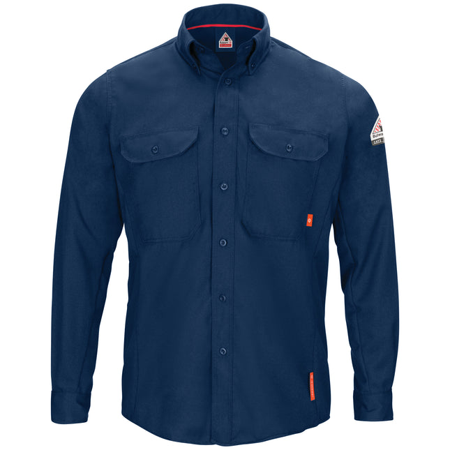 Bulwark® iQ Series® Comfort Woven Men's Lightweight FR Shirt / QS50NV