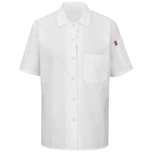 Red Kap® Women's Short Sleeve Cook Shirt with OilBlok + MIMIX® / 501XWH