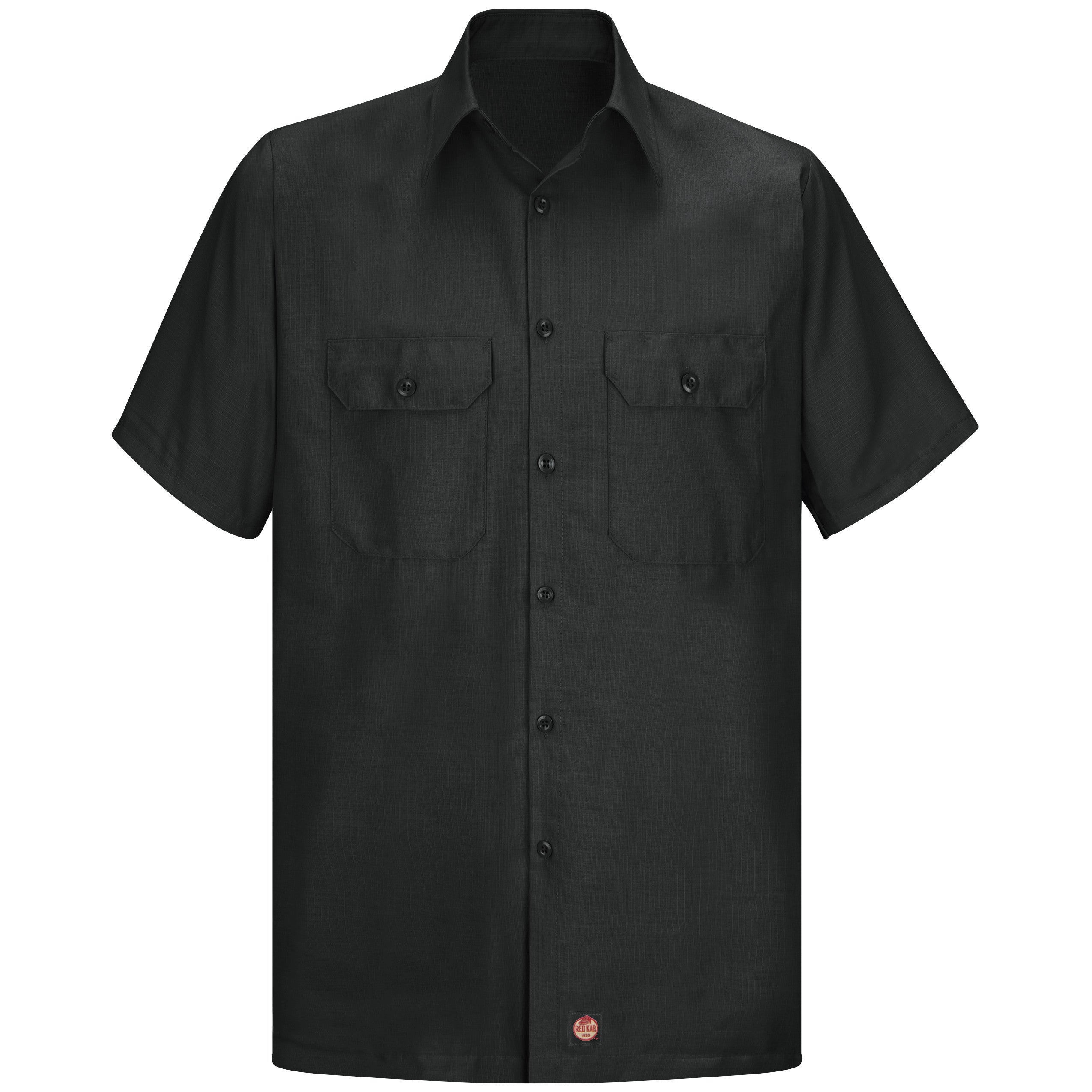 Red Kap® Men's Short Sleeve Solid Rip Stop Shirt / SY60BK